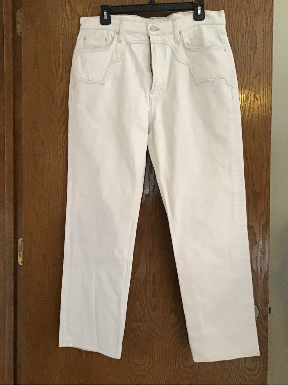 MOTHER The Buckle Bunny Rider Jeans in White